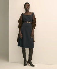 Jersey Scoop Fit-and-Flare Dress | Brooks Brothers cheap