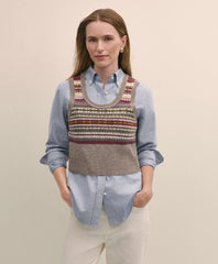 Lambswool Fair Isle Sweater Vest | Brooks Brothers online shop