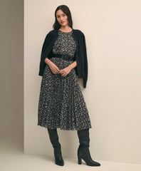 Leaf Motif Jacquard Dress | Brooks Brothers on sale