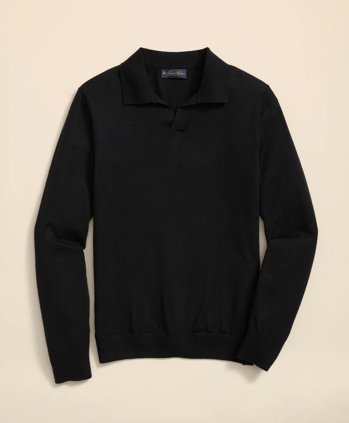 Lightweight Luxe All-Season Sweater, Johnny Collar | Brooks Brothers online