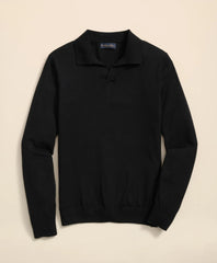 Lightweight Luxe All-Season Sweater, Johnny Collar | Brooks Brothers online