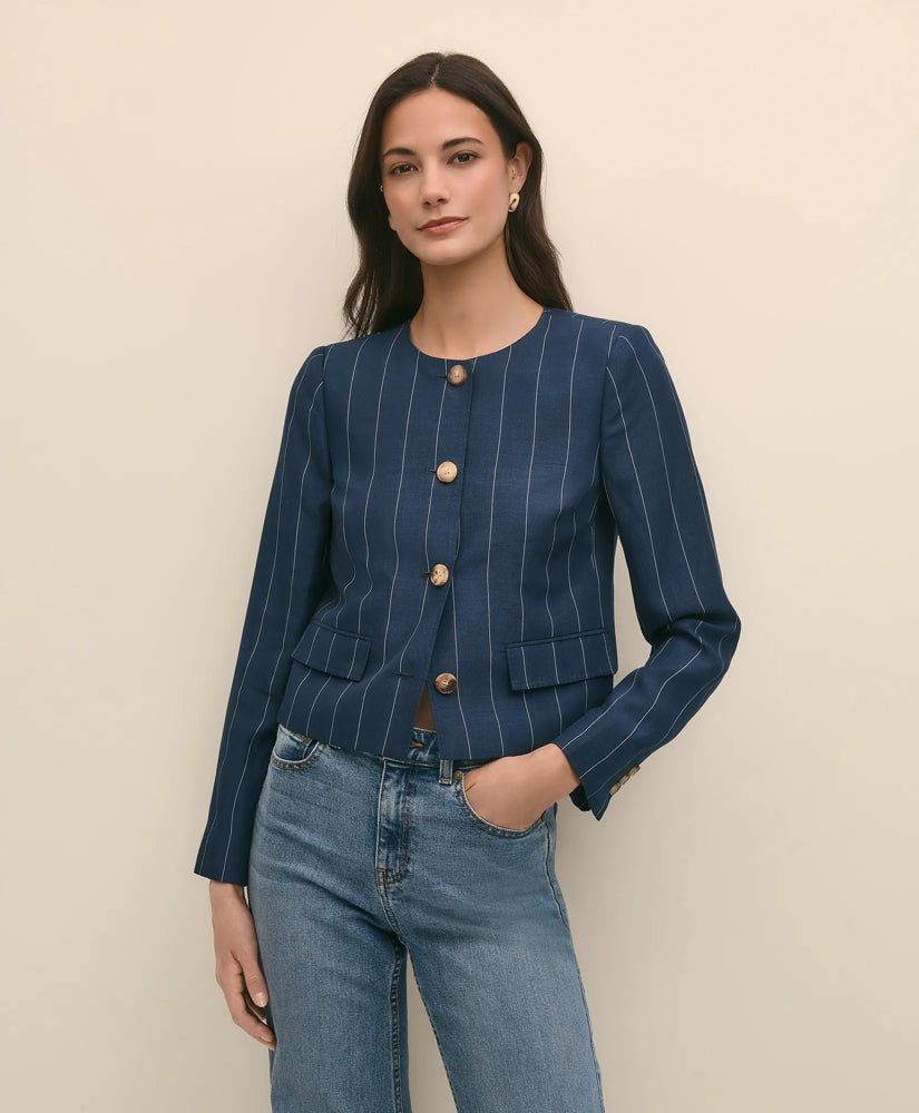 Lyocell-Blend Stripe Jacket | Brooks Brothers cheap