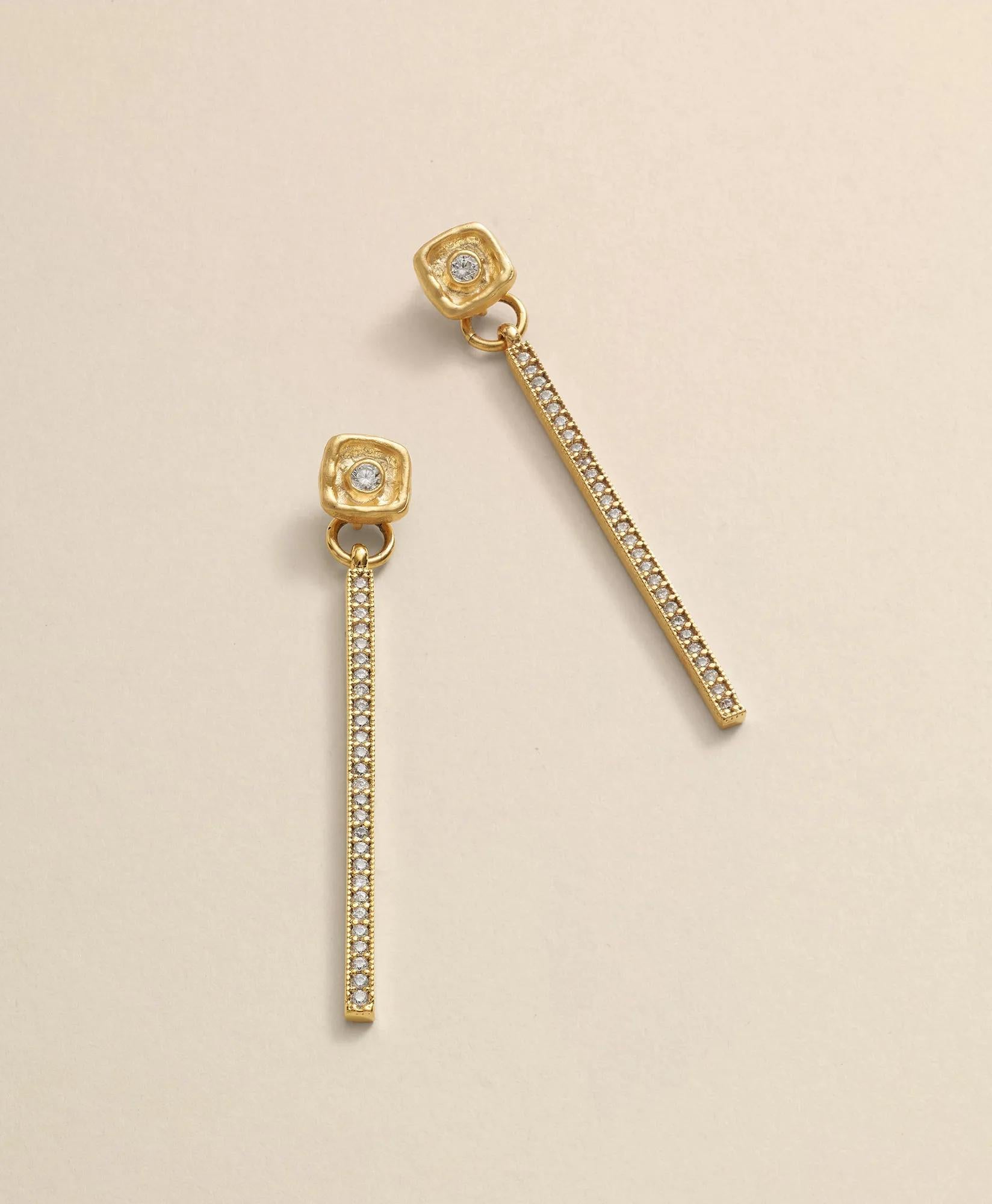 Loni Paul Crystal Bar Earrings in 14K Plated Gold | Brooks Brothers cheap