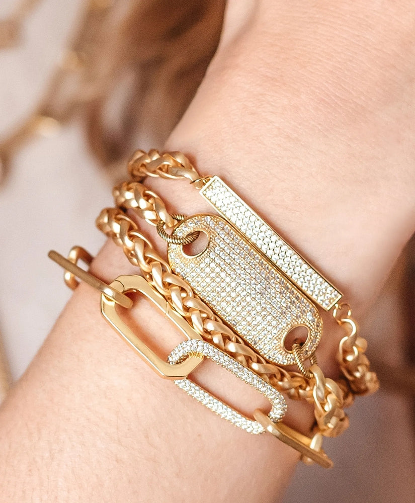 Loni Paul Gold Rectangle Paperclip Bracelet in 14K Plated Gold | Brooks Brothers sale