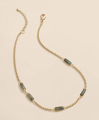 Loni Paul Labradorite Baguette Short Necklace in 14K Plated Gold | Brooks Brothers discount