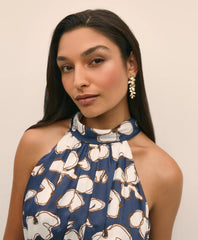 Loni Paul Orchid Earrings in 14K Plated Gold | Brooks Brothers online shop