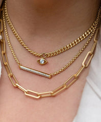 Loni Paul Pave Bar Necklace in 14K Plated Gold | Brooks Brothers online