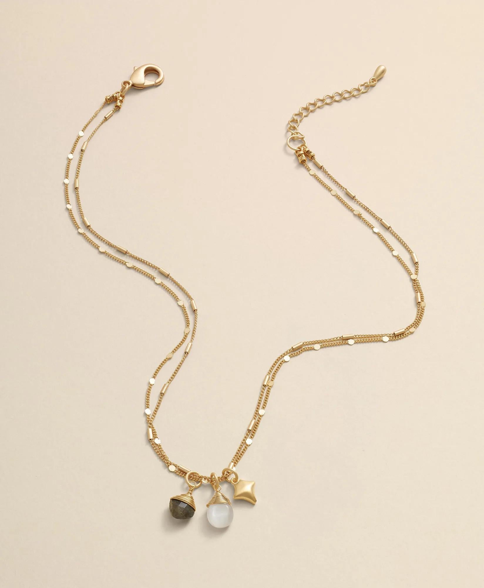 Loni Paul Two-Strand Charm Necklace in 14K Plated Gold | Brooks Brothers for sale