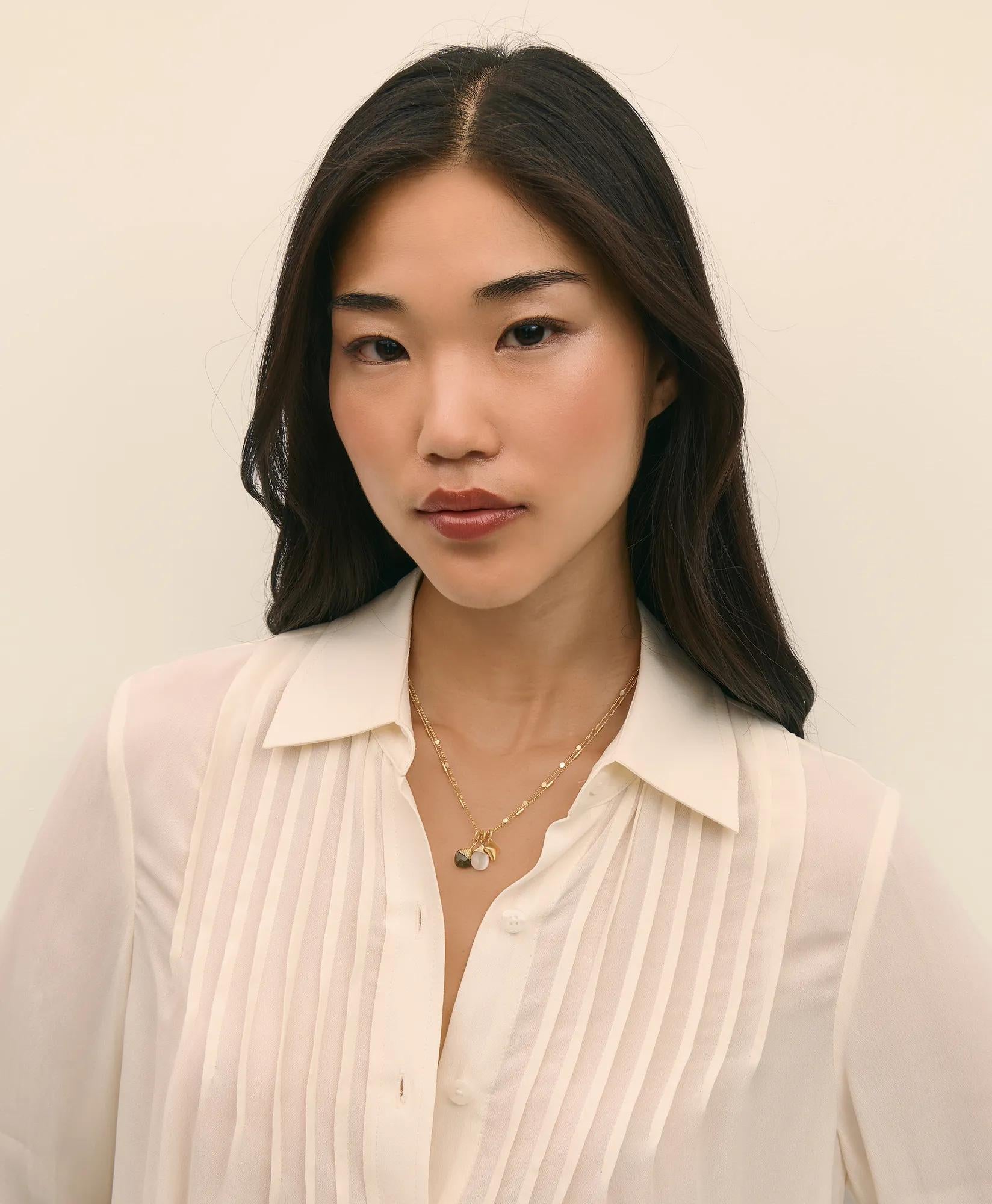 Loni Paul Two-Strand Charm Necklace in 14K Plated Gold | Brooks Brothers for sale