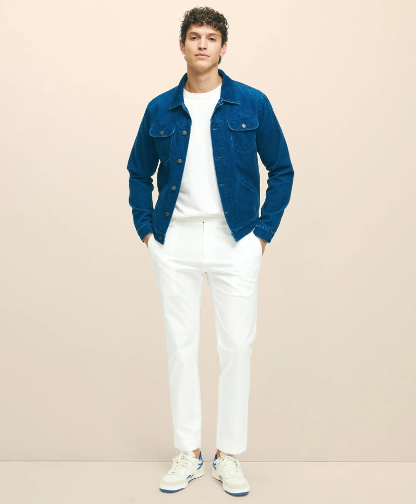 Medium Wale Corduroy Indigo Trucker Jacket | Brooks Brothers online