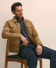 Medium Wale Corduroy Trucker Jacket | Brooks Brothers online