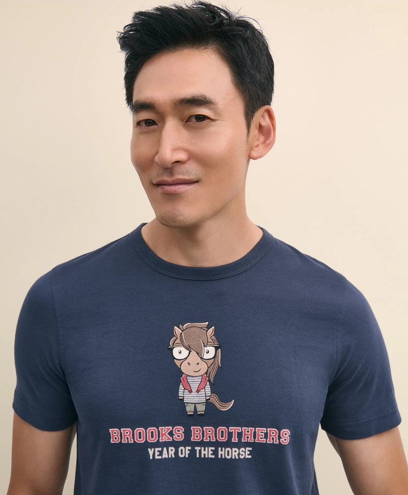 Men's Lunar New Year 100% Cotton Graphic T-Shirt | Brooks Brothers online shop