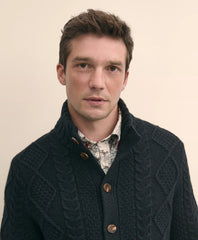 Merino Aran Cable Cardigan | Brooks Brothers online shop