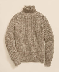 Merino-Cashmere Marled English-Rib Turtleneck | Brooks Brothers for sale