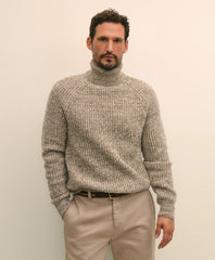 Merino-Cashmere Marled English-Rib Turtleneck | Brooks Brothers for sale