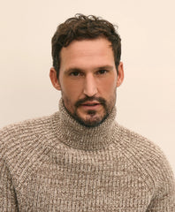 Merino-Cashmere Marled English-Rib Turtleneck | Brooks Brothers for sale
