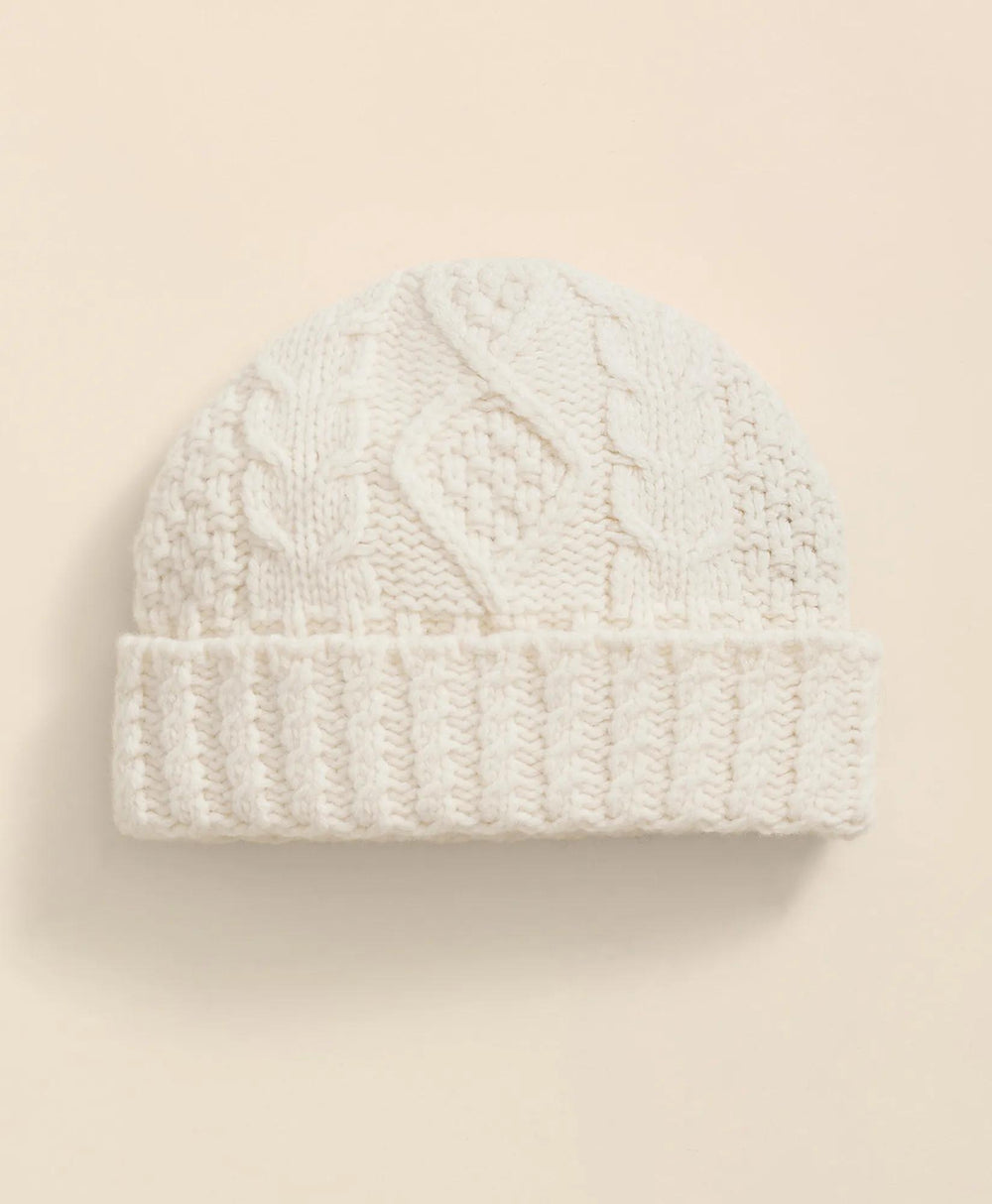 Merino Wool Aran Knit Hat | Brooks Brothers for sale