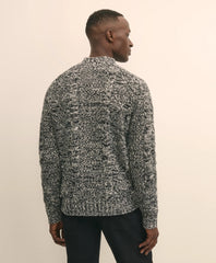 Merino Wool Aran Marled Mock Neck Sweater | Brooks Brothers sale