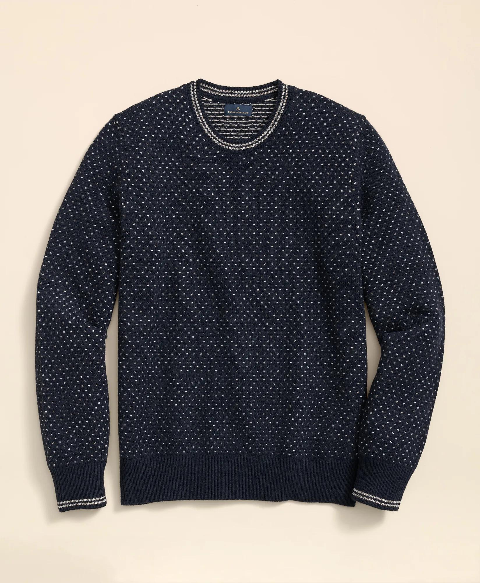 Merino-Wool Blend 1818 Dot Sweater | Brooks Brothers online shop