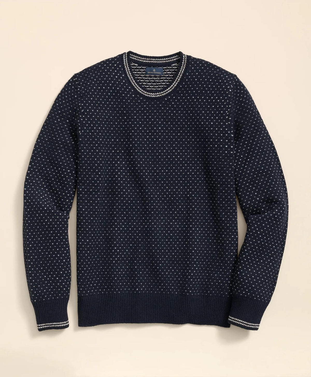 Merino-Wool Blend 1818 Dot Sweater | Brooks Brothers online shop