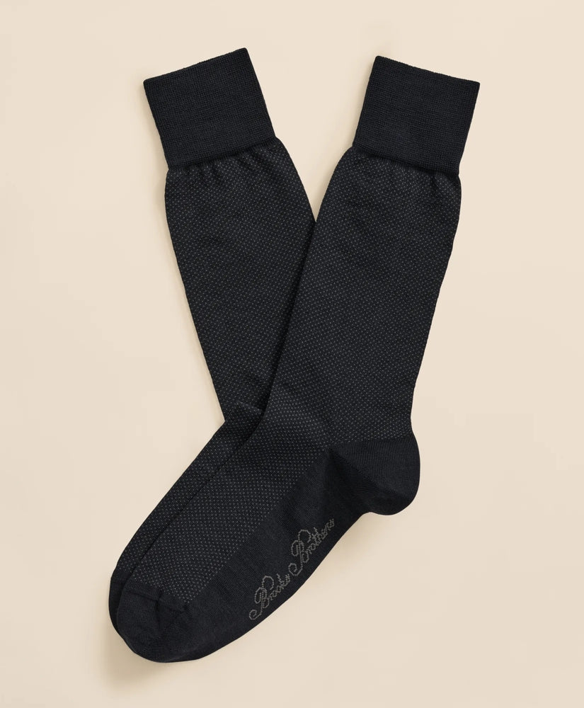 Merino-Wool-Blend Mini Dot Socks | Brooks Brothers for sale