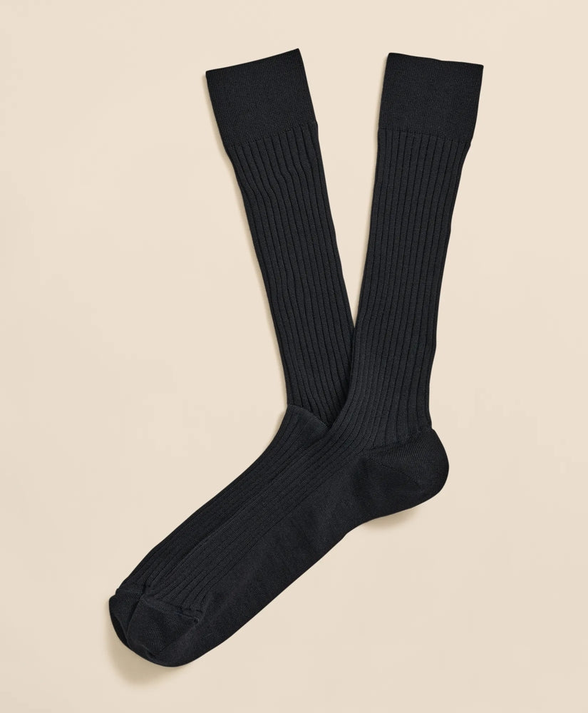 Merino Wool Blend Ribbed Socks | Brooks Brothers online
