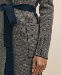 Merino Wool-Cashmere Belted Reversible Sweater Jacket | Brooks Brothers cheap