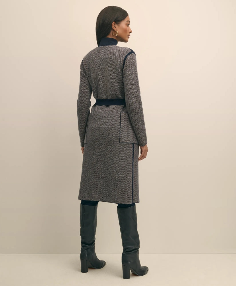 Merino Wool-Cashmere Belted Reversible Sweater Jacket | Brooks Brothers cheap