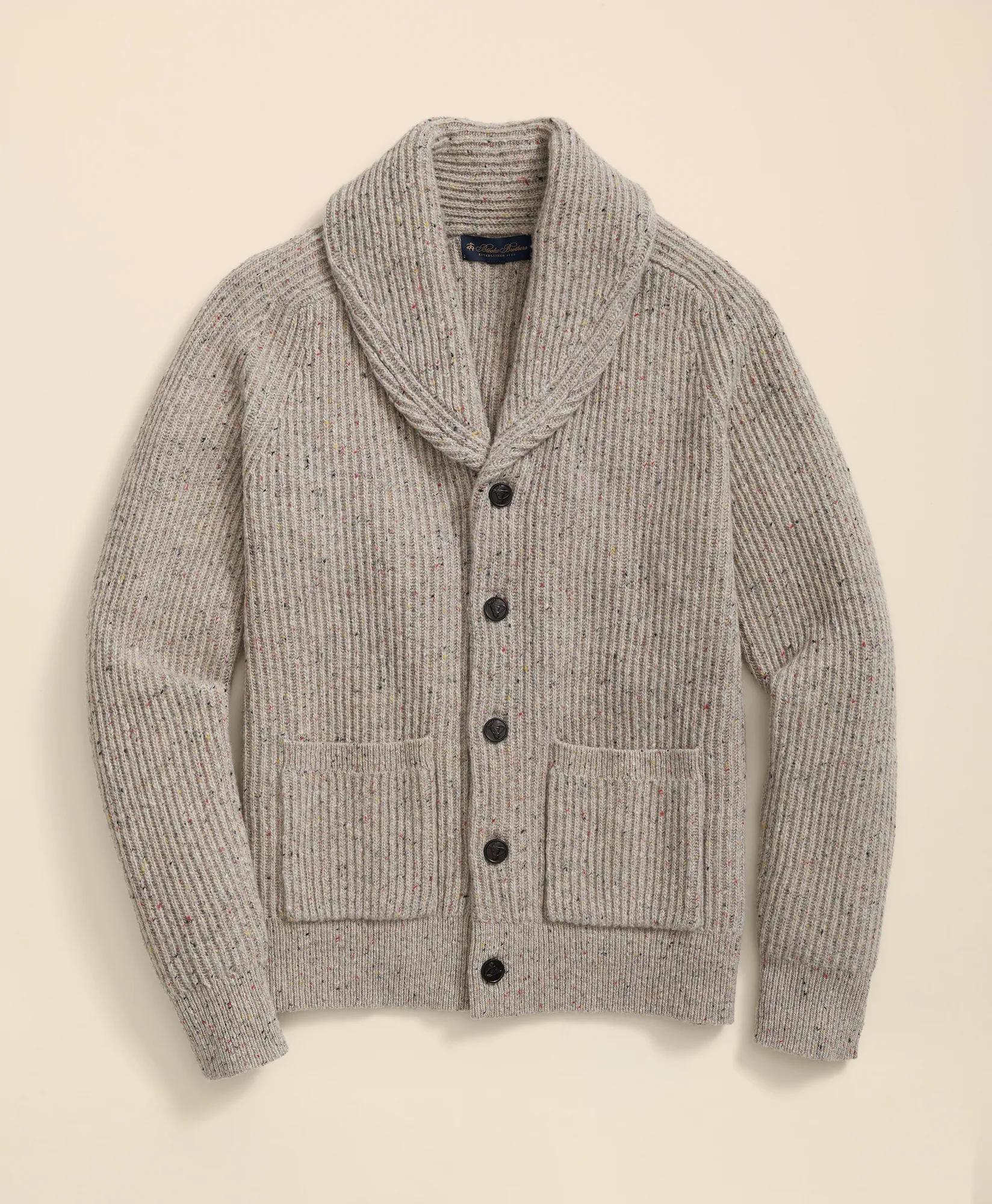 Merino Wool Donegal Shawl Cardigan | Brooks Brothers online