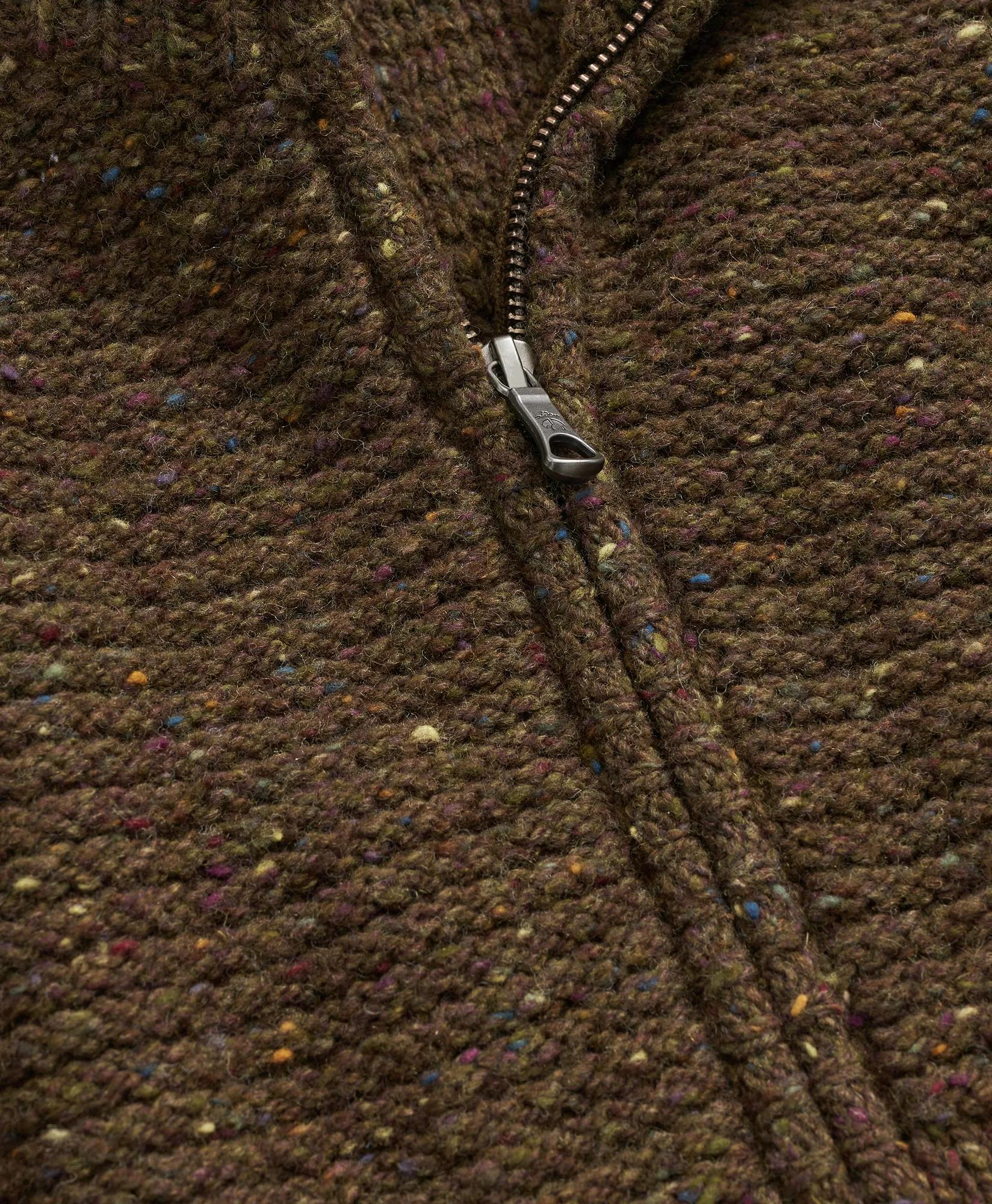 Merino Wool Donegal Zip Cardigan | Brooks Brothers online shop