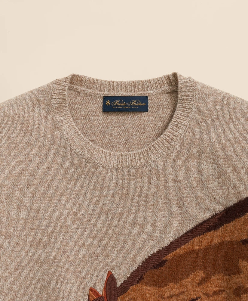 Merino Wool Intarsia Horse Motif Sweater | Brooks Brothers for sale