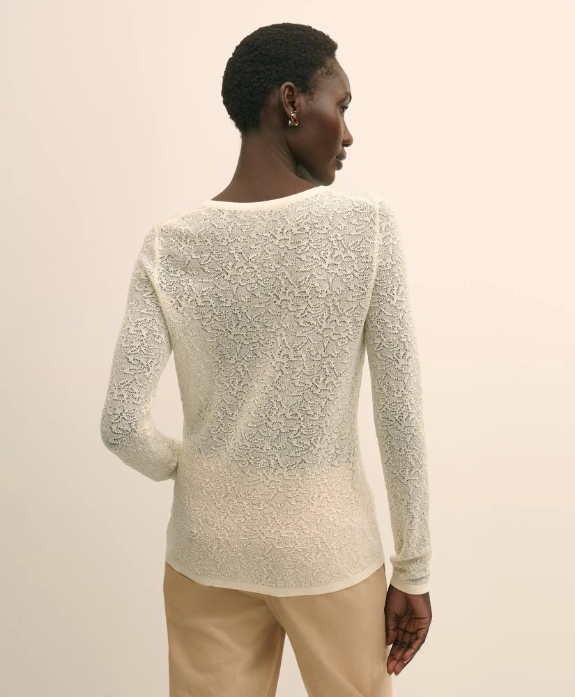 Merino Wool Lace Sweater | Brooks Brothers cheap