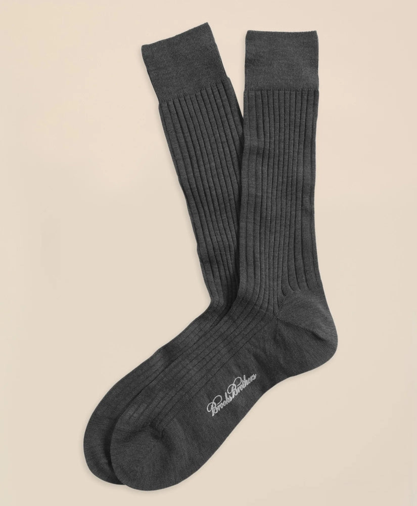 Merino Wool Ribbed Crew Socks | Brooks Brothers discount