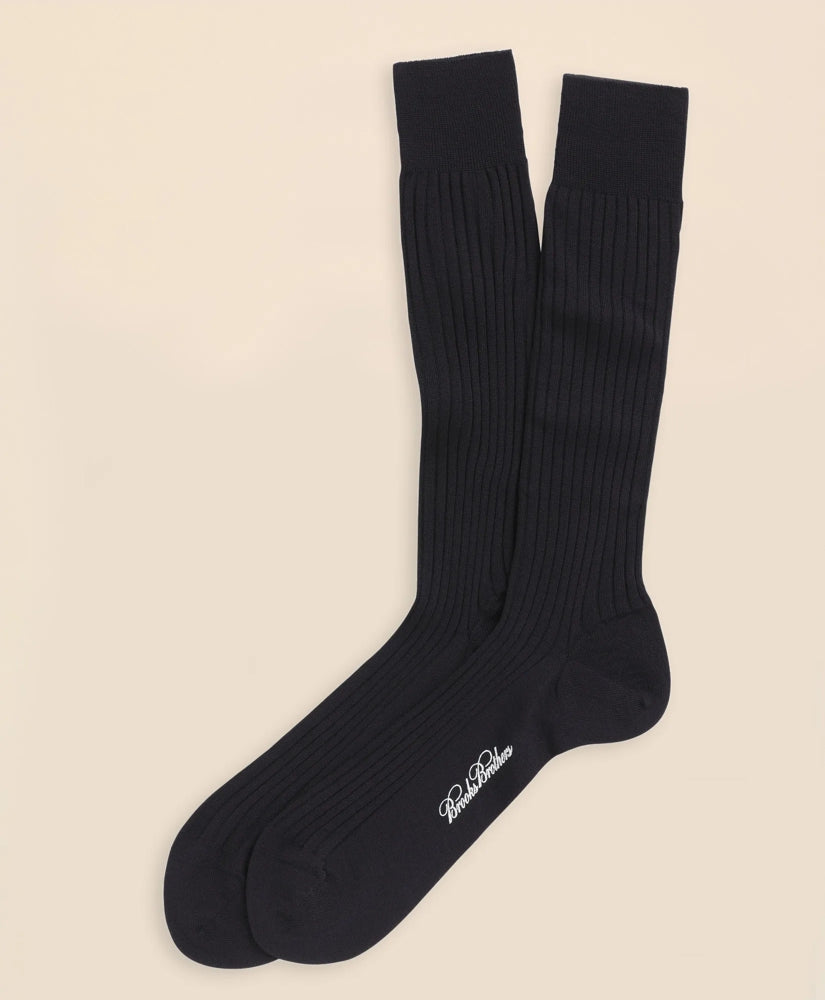 Merino Wool Ribbed Crew Socks | Brooks Brothers discount
