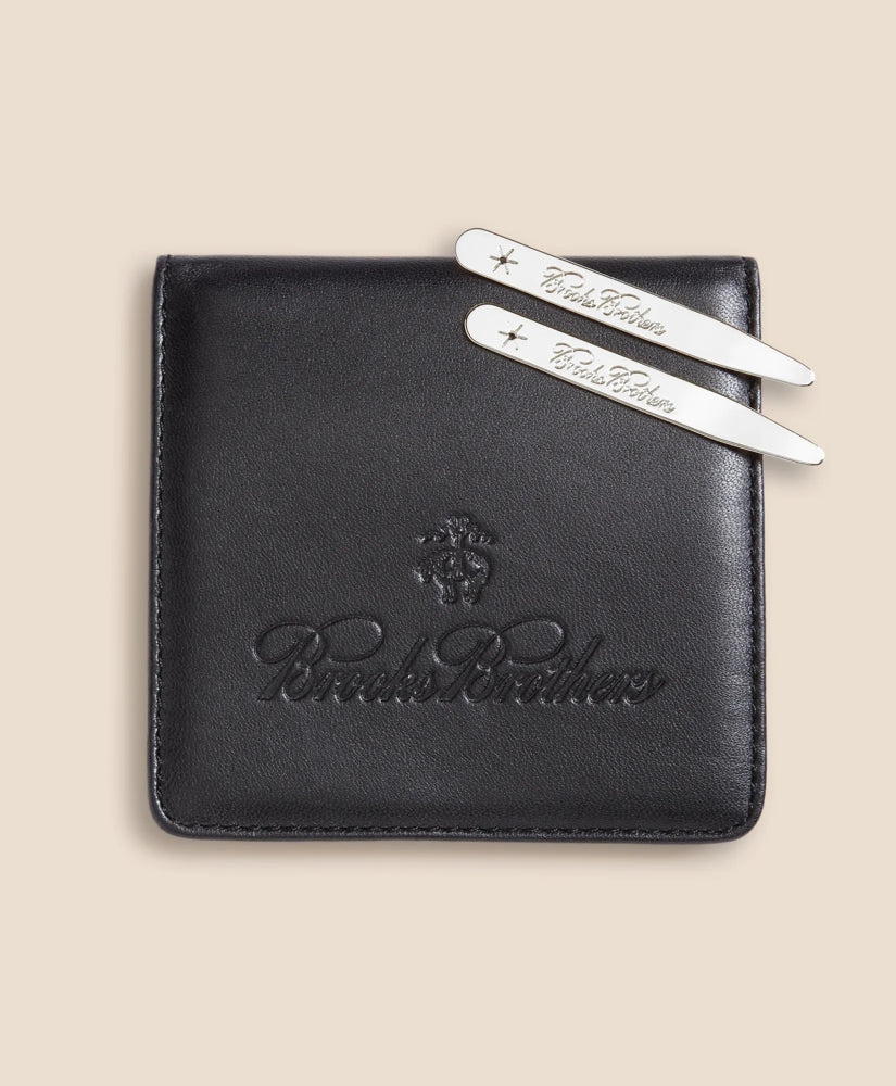 Metallic Collar Stays with Nappa Leather Case | Brooks Brothers online