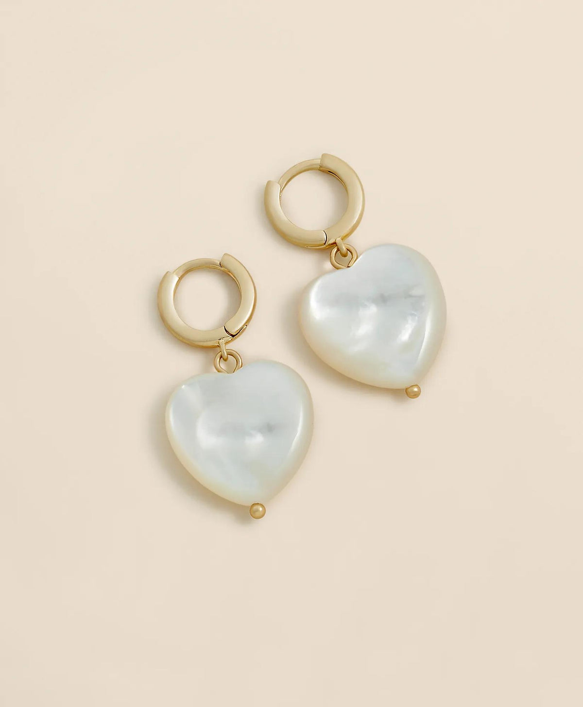 Mother-of-Pearl Gold-Toned Heart Hoop Earrings | Brooks Brothers on sale