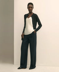 Merino Wool Blend Cropped Shimmer Cardigan | Brooks Brothers for sale