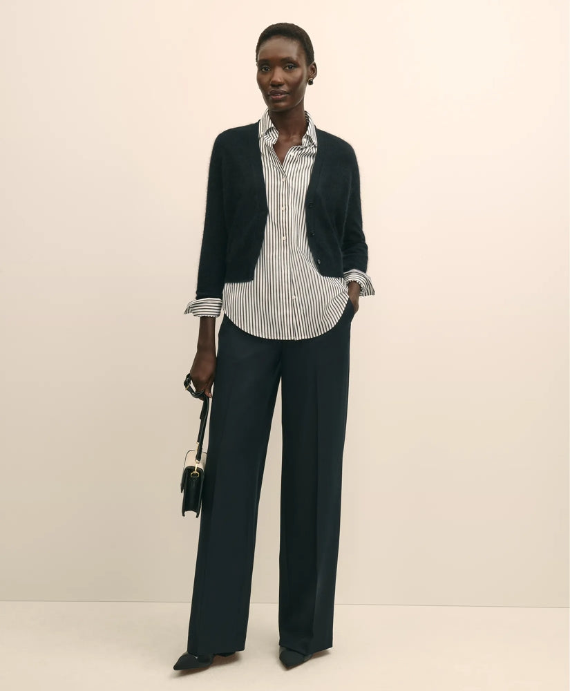 Wool-Cashmere Blend Cropped Cardigan | Brooks Brothers online shop