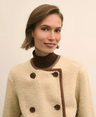 Double-Breasted Shearling Coat | Brooks Brothers on sale