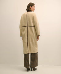 Double-Breasted Shearling Coat | Brooks Brothers on sale