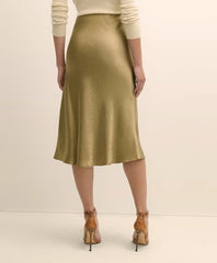 Viscose Bronze-Gold Slip Skirt | Brooks Brothers online shop