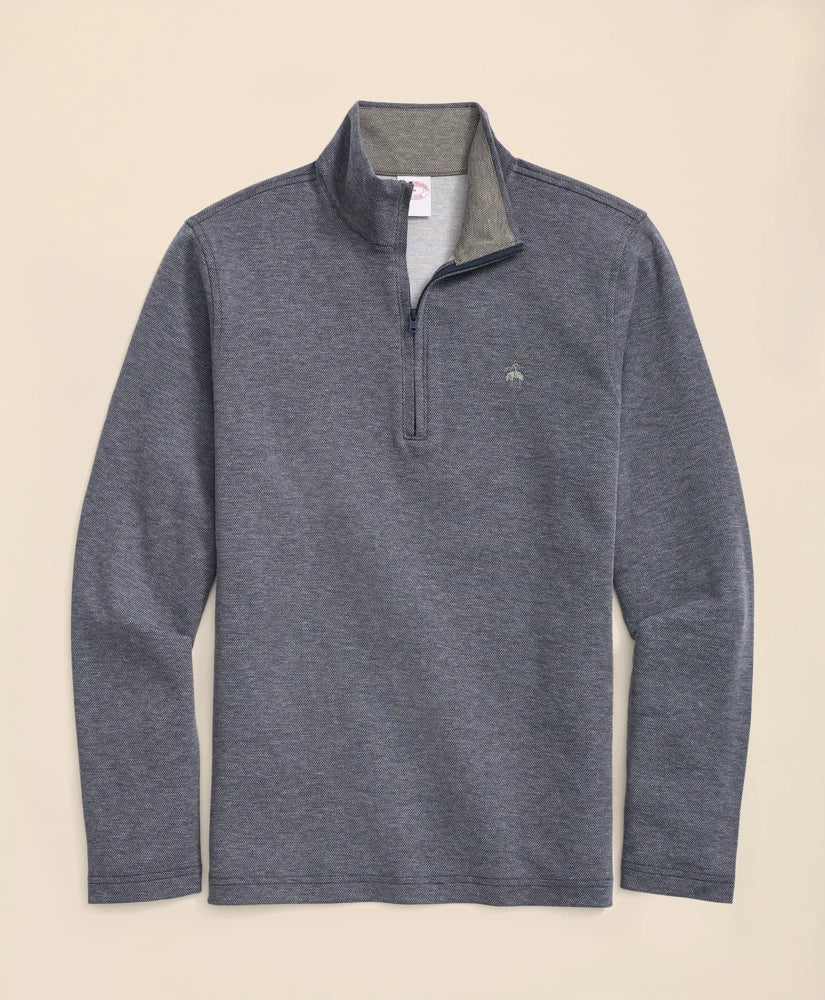 Cotton Blend Pique Quarter-Zip | Brooks Brothers for sale