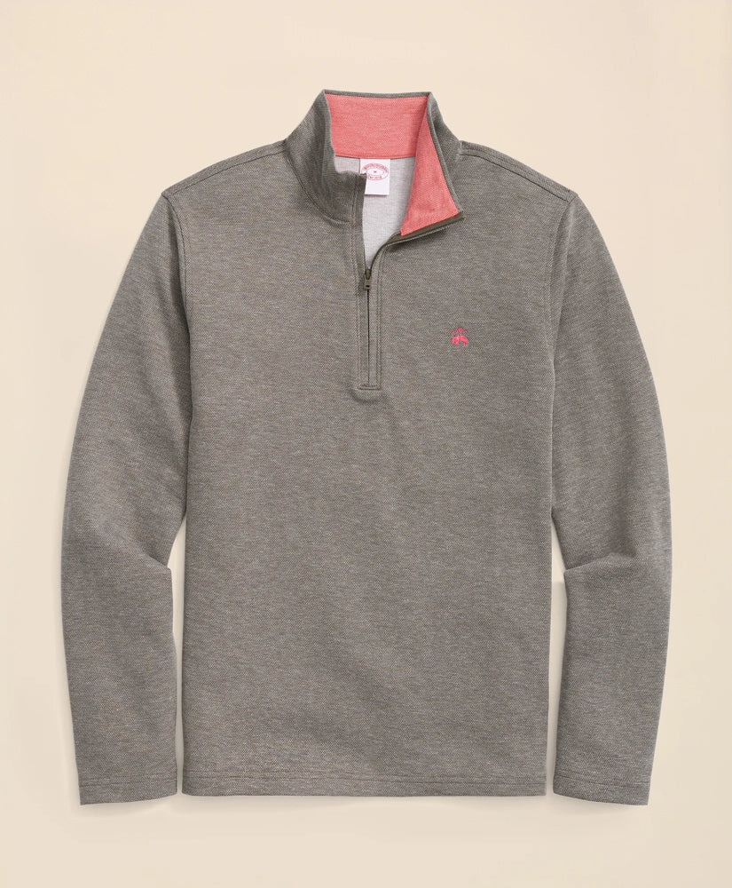 Cotton Blend Pique Quarter-Zip | Brooks Brothers for sale