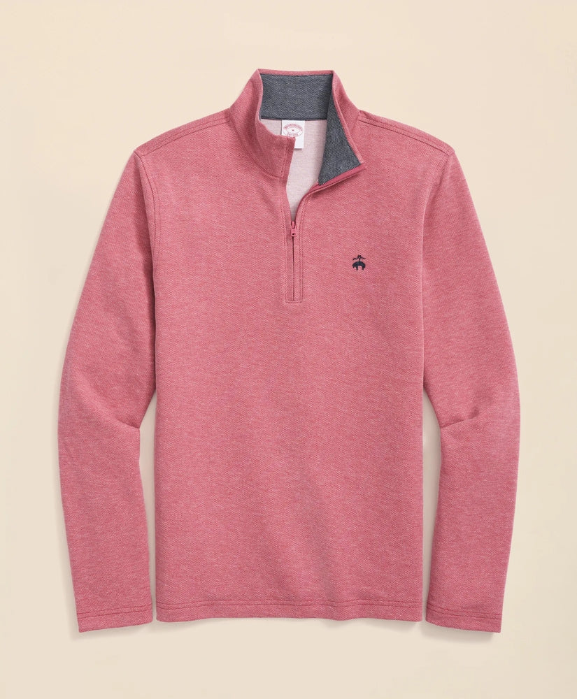 Cotton Blend Pique Quarter-Zip | Brooks Brothers for sale