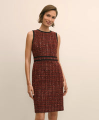 Boucle Tipped Sheath Dress | Brooks Brothers on sale