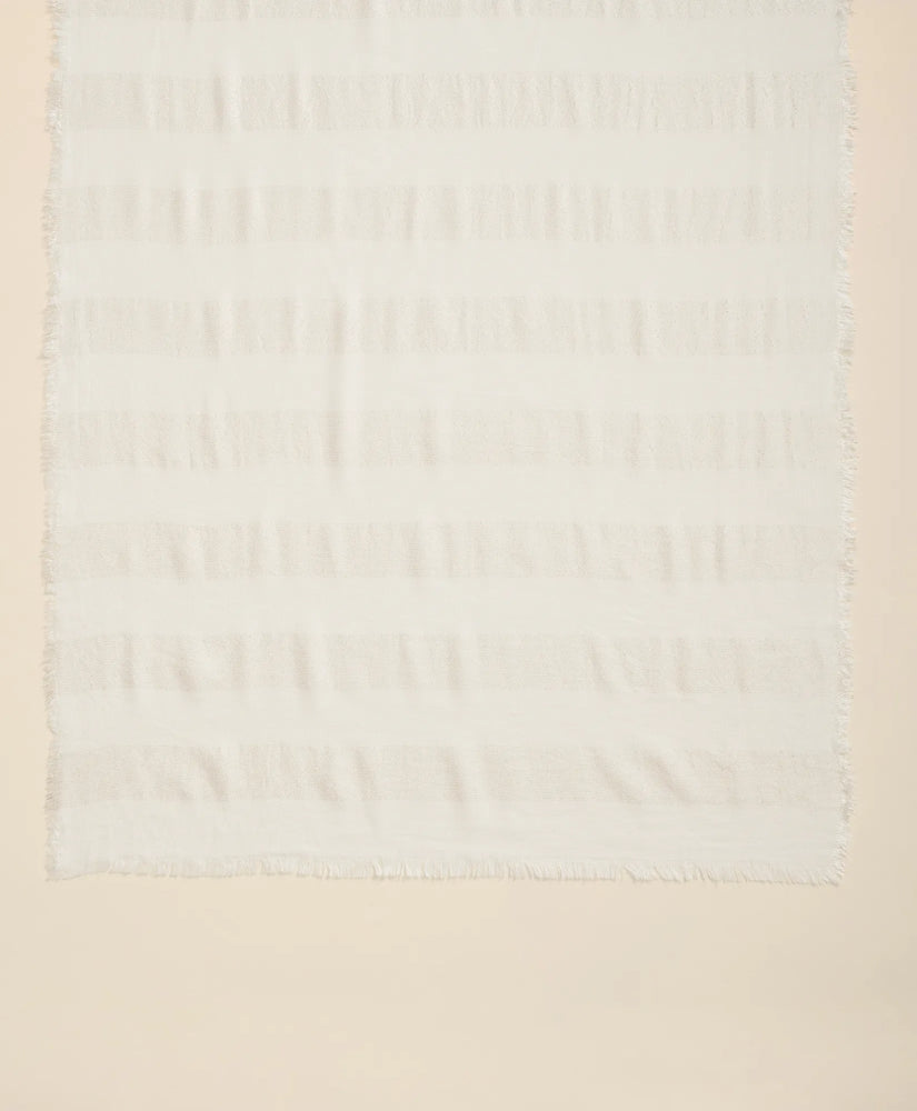 Viscose-Modal-Cotton Blend Shimmer Stripe Scarf | Brooks Brothers online shop