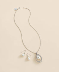 Orbital Interlocking Faux- Pearl and Crystal Set | Brooks Brothers on sale