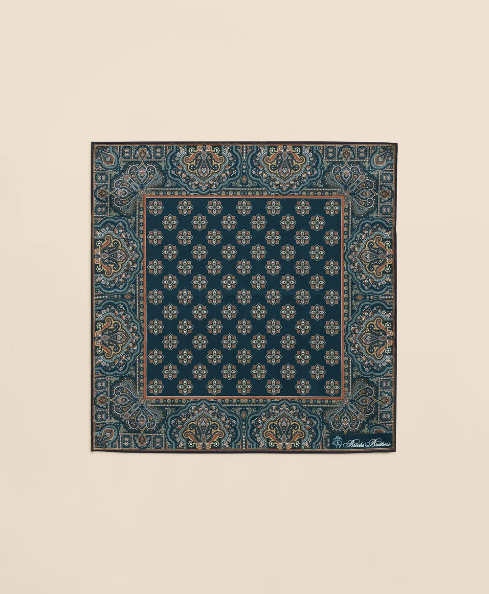 Ornate Motif Silk Pocket Square | Brooks Brothers online