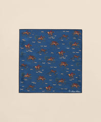 Equestrian Motif Silk Pocket Square | Brooks Brothers cheap