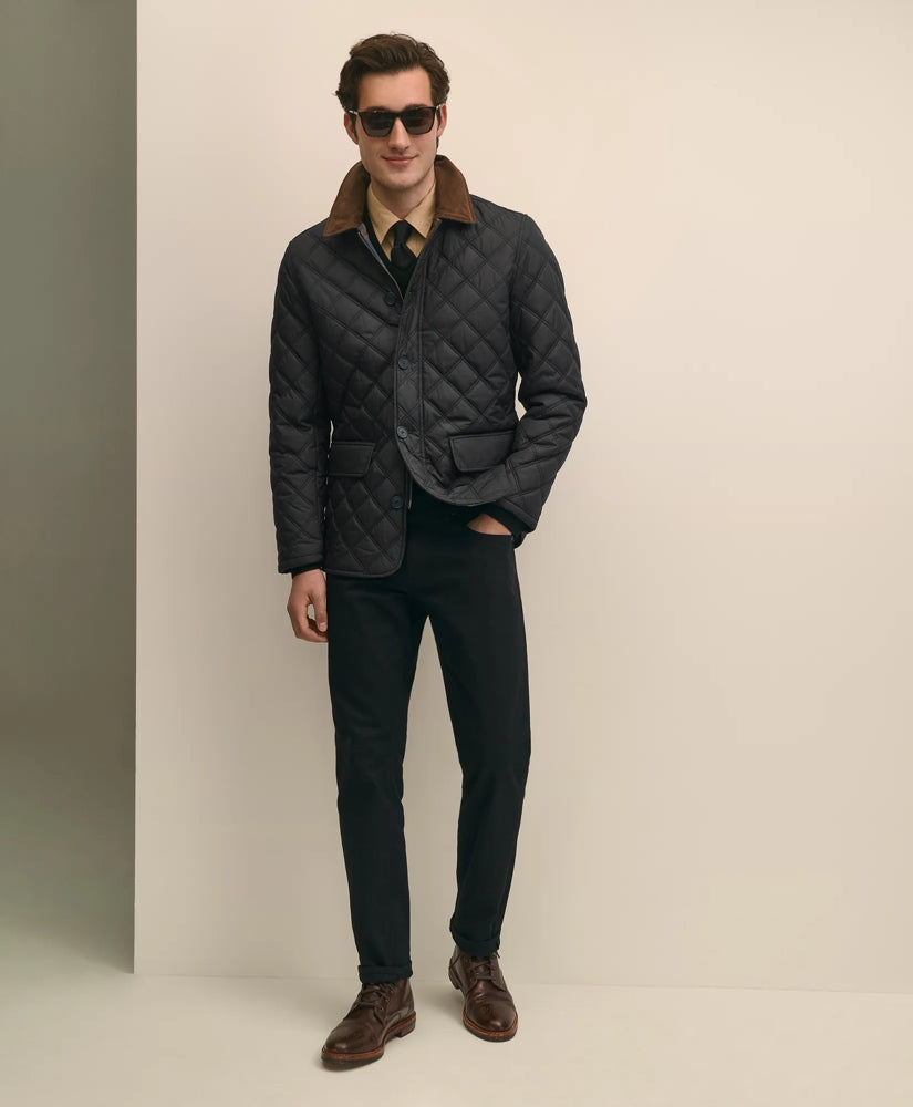 Paddock Diamond Quilted Coat | Brooks Brothers on sale